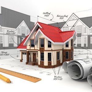 House on the drafts in different projections and blueprints 000047961792 Small